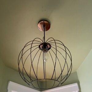 CB2 Silver Wire Bulb Pendant Light